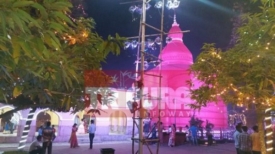 Diwali Magic lighting : Matabari temple changing colours in every 1 minute